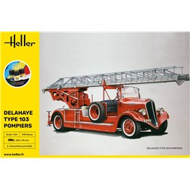 Heller 1:24 Delahaye Type 103 Pompiers - STARTER KIT - w/paints 