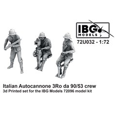 IBG 1:72 Wydruki 3D załogi do Autocannone 3Ro da 90/53 dla IBG 72096
