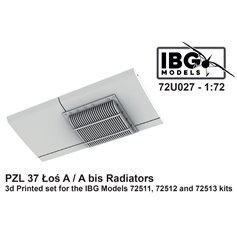 IBG 1:72 Radiators 3D prints for PZL 37A Łoś - IBG 