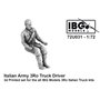 IBG 72U031 Italian Army 3Ro Truck Driver 3D Printed Set for all IBG 3Ro Italian Truck Kits