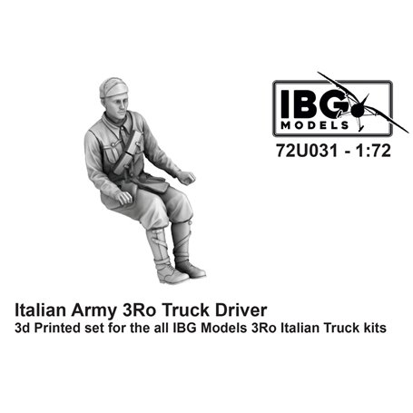 IBG 72U031 Italian Army 3Ro Truck Driver 3D Printed Set for all IBG 3Ro Italian Truck Kits