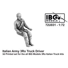 IBG 1:72 Wydruk 3D kierowcy ITALIAN ARMY 3RO TRUCK DRIVER dla IBG