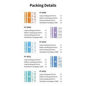 DSPIAE PT-SP10 Acrylic Sanding Pad Set 3 pcs