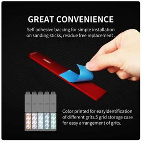 DSPIAE DSP-1200 Reusable Self-Adhesive Sandpaper 75 x 25 mm 10 pcs