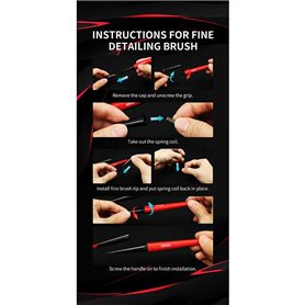 DSPIAE PT-FB Phoenix Plume Interchangeable Fine Detailing Brush