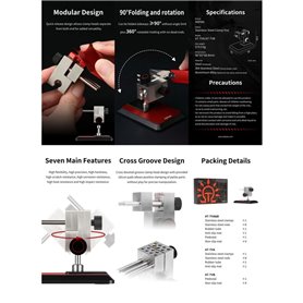 DSPIAE AT-TVB Imadło DIRECTIONAL TABLE-TOP VISE SPHERICAL MOUNT