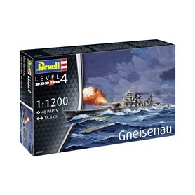 Revell 1:1200 Gneisenau - MODEL SET - w/paints 