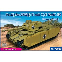 PST 72089 Pz.Kpfw.753 (r) E mit 7,5 KwK 40 Heavy Tank