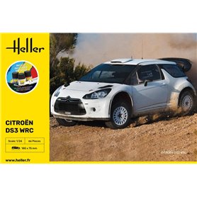 Heller 1:24 Citroen DS3 WRC - STARTER KIT - w/paints 