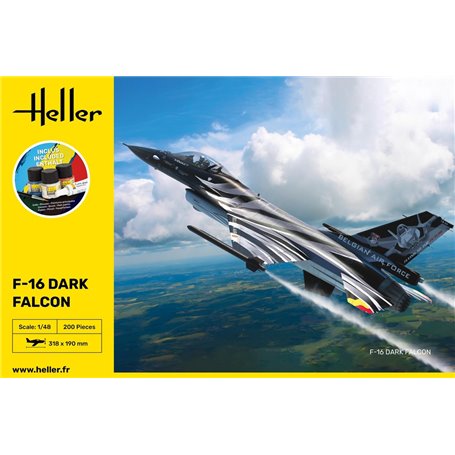 Heller 35411 Starter Kit - F-16 Dark Falcon