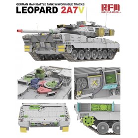 RFM 1:35 Leopard 2A7V - GERMAN MAIN BATTLE TANK W/WORKABLE TRACKS
