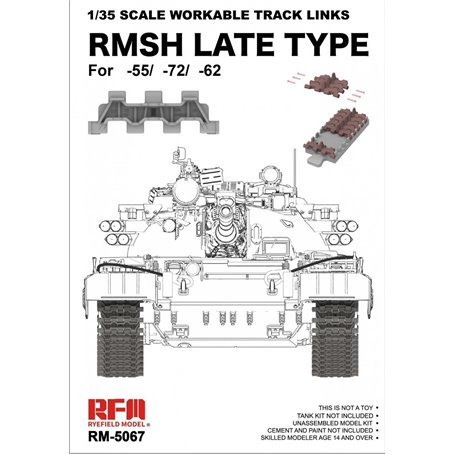 RFM-5067 1/35 Scale Workable Track Links RMSH Late Type For T-55/72/62