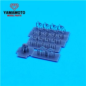 Yamamoto YMPTUN116 Racing Seatbelts 4 Points Set 1 - Black & Red
