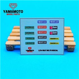 Yamamoto YMPTUN116 Racing Seatbelts 4 Points Set 1 - Black & Red