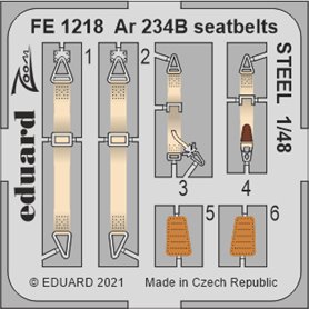 Eduard 1:48 Ar 234B seatbelts STEEL dla Hasegawa/Hobby 2000