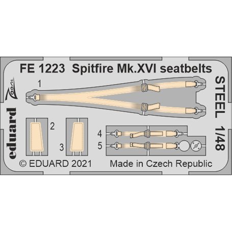 Eduard 1:48 Spitfire Mk.XVI seatbelts STEEL dla Eduard