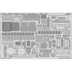 Eduard 1:350 Nadbudówka do USS Yorktown CV-5 dla Merit 65301 / cz.3