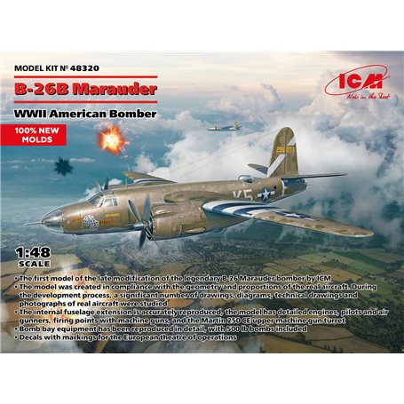 ICM 48320 B-26B Marauder WWII American Bomber