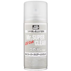 Lakier bezbarwny w sprayu Mr.Super Clear UV CUT FLAT - 170ml