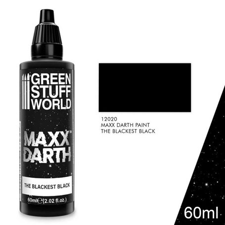 Green Stuff World Farba MAXX DARTH – głęboko czarna farba akrylowa 60ml