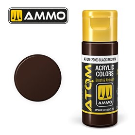 Ammo of MIG ATOM COLOR Black Brown - 20ml