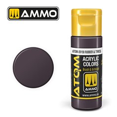 Ammo of MIG ATOM COLOR Rubber & Tires - 20ml