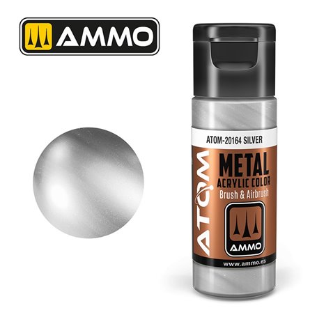 Ammo of MIG ATOM METALLIC Silver - 20ml