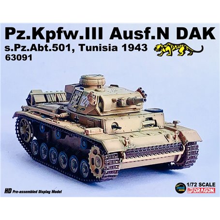 Dragon Armor 63091 Pz.Kpfw. III Ausf. N DAK Tunisia 1943