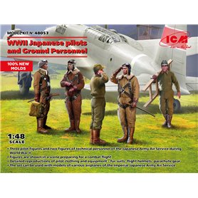 ICM 1:48 WWII JAPANESE PILOTS AND GROUND PERSONNEL 