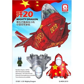 Zimi Model EGG PLANE Q-Men J-20 Mighty Dragon 