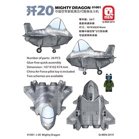 Zimi Model EGG PLANE Q-Men J-20 Mighty Dragon