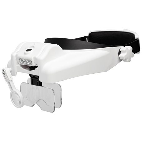 Lightcraft LC1769USB Professional LED  Headband Magnifier With Bi-Plate Magnification & Loupe