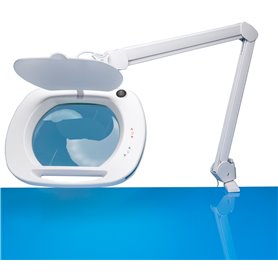 Lightcraft LC9100LED-EU Wide Lens LED Magnifier Lamp with Dual Dimmer