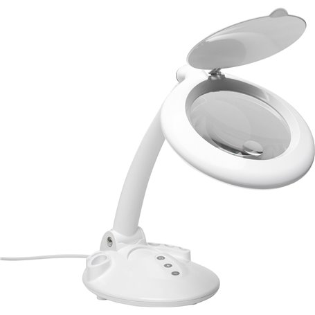 Lightcraft LC8098LED-EU LED Magnifier Table Lamp  with Organiser Base