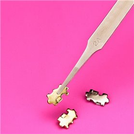 Modelcraft PTW2185-2A Flat Rounded Stainless Steel Tweezers (120 mm)
