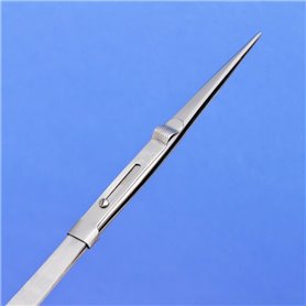 Modelcraft PTW1093-FR Fine Serrated Locking Stainless Steel Tweezers