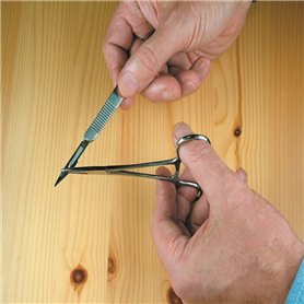 Modelcraft PCL5045 Straight Locking Forceps Jaws (Serrated) (150 mm)