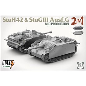 Takom-Blitz 8017 StuH 42 & StuG III Ausf.G Mid Prodution 2 in 1