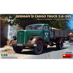 Mini Art 1:35 GERMAN 3T CARGO TRUCK 3.6-36S. - PRITSCHE-NORMAL-TYPE MILITARY SERVICE 