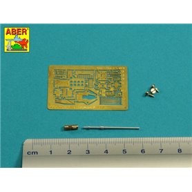 ABER 1:35 Metalowa lufa do M2 Browning 12.7mm - wczesna