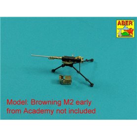 ABER 1:35 Metalowa lufa do M2 Browning 12.7mm - wczesna