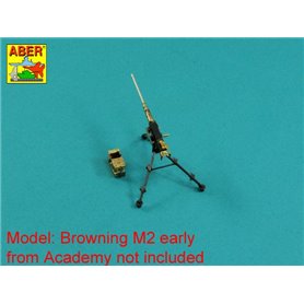 ABER 1:35 Metalowa lufa do M2 Browning 12.7mm - wczesna