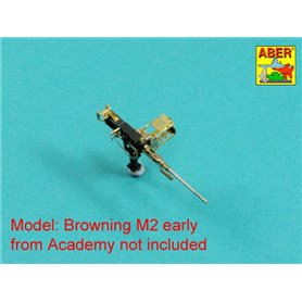ABER 1:35 Metalowa lufa do M2 Browning 12.7mm - wczesna