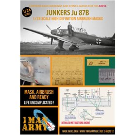 1 Man Army 1:24 Maski do Junkers Ju-87B dla Airfix
