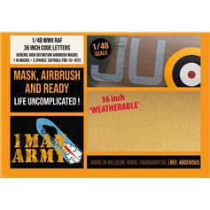 1 Man Army 1:48 Maski WWII RAF 36" CODE LETTERS