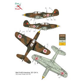 Exotic Decals 1:72 Kalkomanie AERONAUTICA MILITAR COBRAS BELL P-39 IN PORTUGESE SERVICE