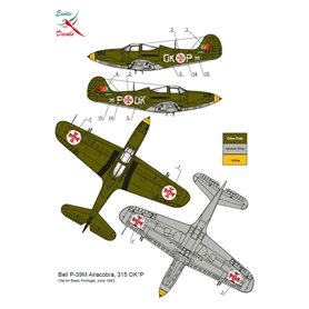 Exotic Decals 1:72 Kalkomanie AERONAUTICA MILITAR COBRAS BELL P-39 IN PORTUGESE SERVICE