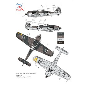 Exotic Decals 1:72 Kalkomanie PARTIZAN FOCKE WULF CAPTURED FW-190 F-8 IN YUGOSLAV SERVICE