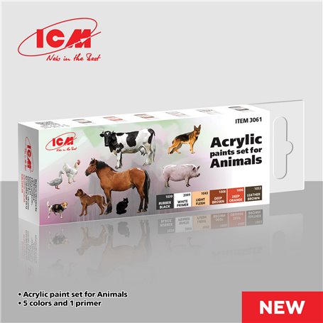 ICM 3061 Acrylic Paints Set for Animals