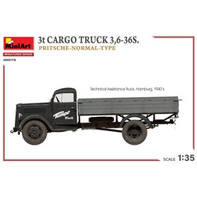 Mini Art 1:35 3T CARGO TRUCK 3.6-36S. PRITSCHE-NORMAL-TYPE